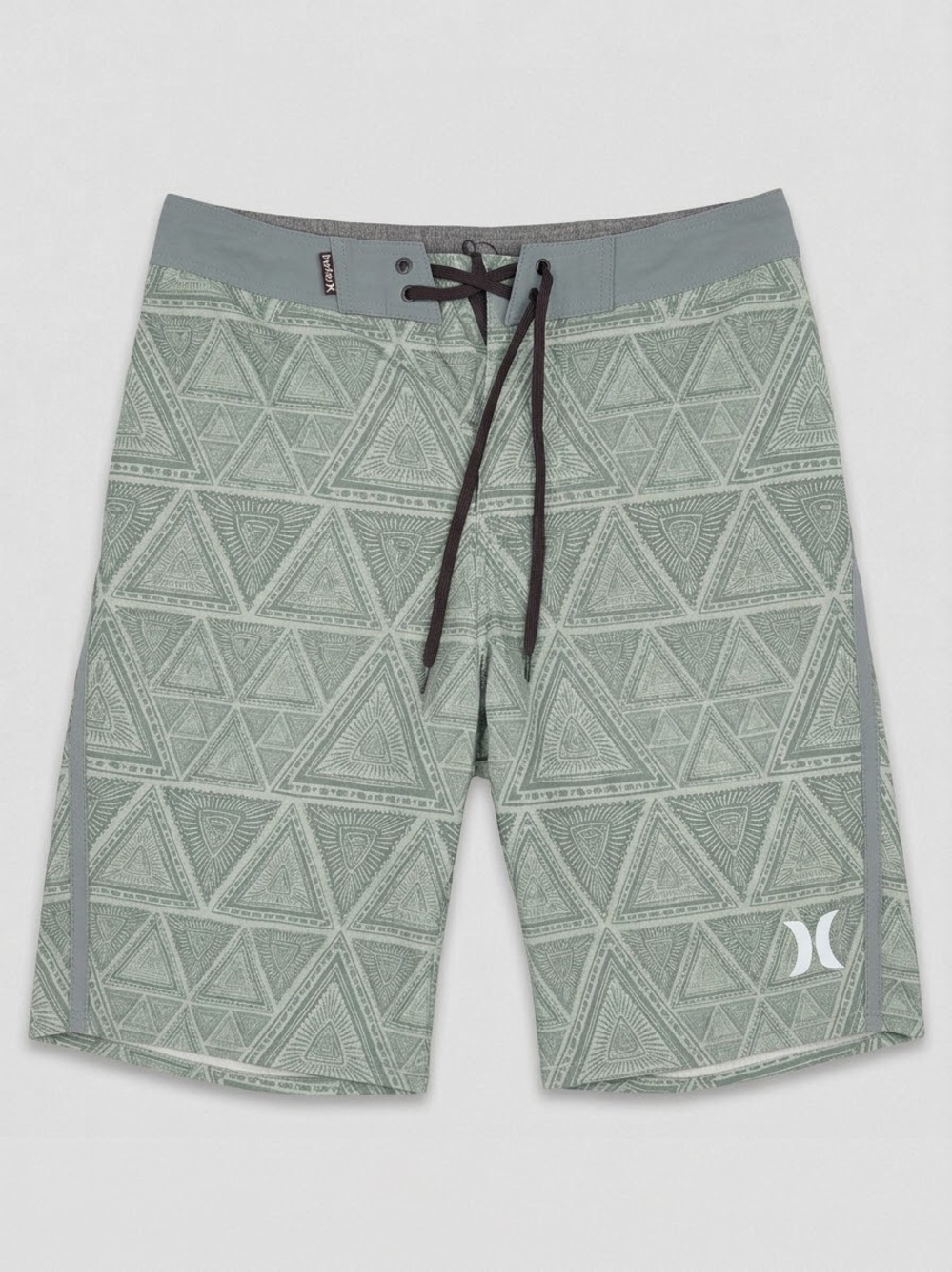 Hurley Sage Green Geometric Swim Board Shorts